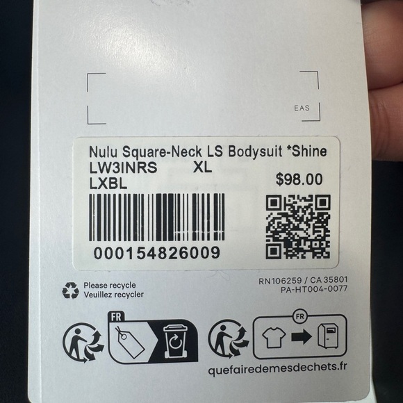 Lululemon Wundermost Square-Neck Long Sleeve Bodysuit Shine - Picture 10 of 10